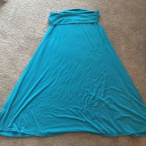 LulaRoe Maxi Skirt, Size L, Aqua